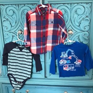 Lot of 3 12-18 month boys tops